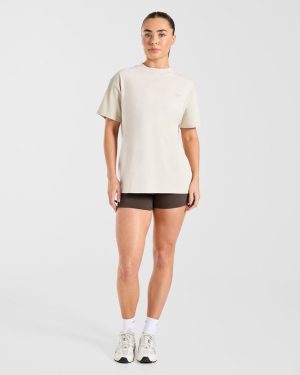 AYBL Studio Oversized T-Shirt - Taupe Beige: The Ultimate Comfort & Style Statement