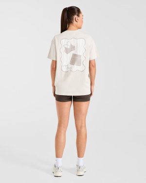 AYBL Studio Oversized T-Shirt - Taupe Beige: The Ultimate Comfort & Style Statement
