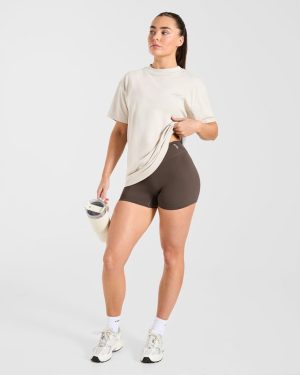 AYBL Studio Oversized T-Shirt - Taupe Beige: The Ultimate Comfort & Style Statement