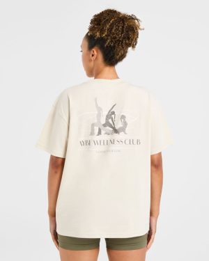 AYBL Wellness Oversized T Shirt - Beige: The Ultimate Comfort Fit