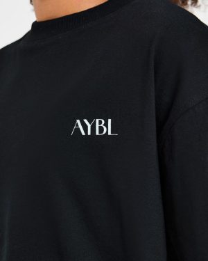 AYBL Wellness Oversized T Shirt - Black: The Ultimate Comfort & Style Fusion