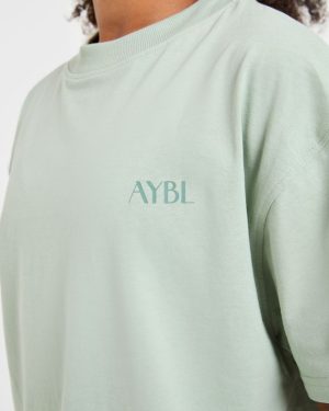 AYBL Wellness Oversized T Shirt - Green: The Ultimate Comfort & Style Fusion