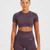 Balance V3 Seamless Crop Top - Purple: The Ultimate Performance Wear