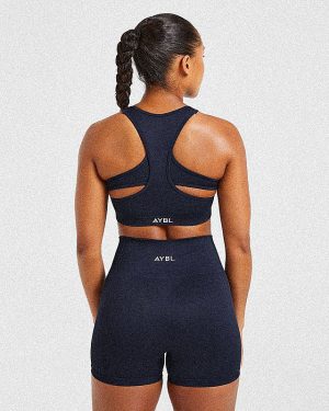 Balance V3 Seamless Sports Bra - Navy: The Ultimate Medium-Support Workout Essential