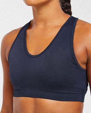 Balance V3 Seamless Sports Bra - Navy: The Ultimate Medium-Support Workout Essential