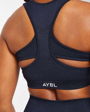 Balance V3 Seamless Sports Bra - Navy: The Ultimate Medium-Support Workout Essential