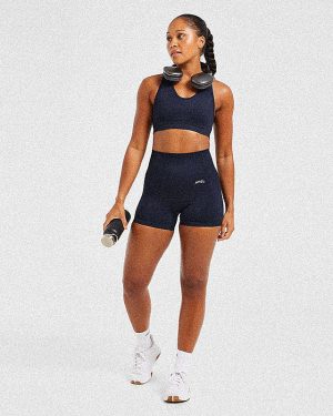 Balance V3 Seamless Sports Bra - Navy: The Ultimate Medium-Support Workout Essential