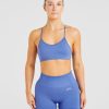 Balance V3 Seamless Strappy Sports Bra - Bright Cobalt: The Ultimate Medium-Support Workout Essential