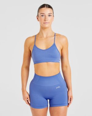 Balance V3 Seamless Strappy Sports Bra - Bright Cobalt: The Ultimate Medium-Support Workout Essential