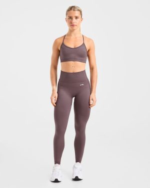 Balance V3 Seamless Strappy Sports Bra - Coffee Bean: The Ultimate Medium-Support Activewear