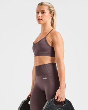 Balance V3 Seamless Strappy Sports Bra - Coffee Bean: The Ultimate Medium-Support Activewear