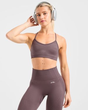 Balance V3 Seamless Strappy Sports Bra - Coffee Bean: The Ultimate Medium-Support Activewear