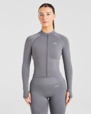 Balance V3 Seamless Zip Jacket - Charcoal Grey: The Ultimate Performance Layer