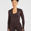Balance V3 Seamless Zip Jacket - Dark Brown: The Ultimate Sculpting Workout Essential