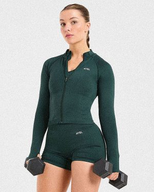 Balance V3 Seamless Zip Jacket - Dark Green