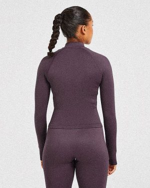 Balance V3 Seamless Zip Jacket - Purple: The Ultimate Sculpting Activewear