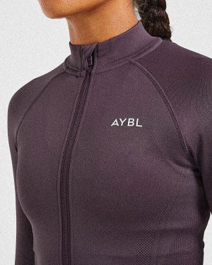 Balance V3 Seamless Zip Jacket - Purple: The Ultimate Sculpting Activewear