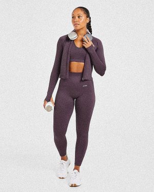 Balance V3 Seamless Zip Jacket - Purple: The Ultimate Sculpting Activewear
