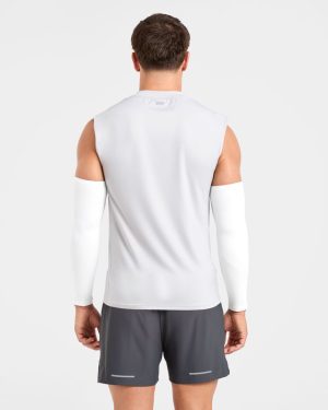 Base Layer Arm Sleeves - White