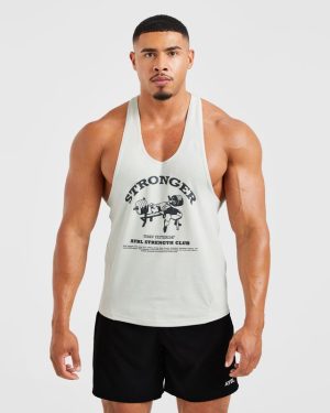 Bench Press Stringer - Muted Mint: The Ultimate Lifter's Tank