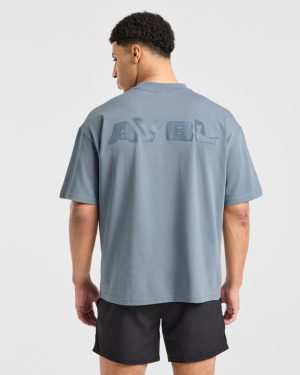 Blur Oversized T-Shirt - Steel Blue: The Ultimate Comfort & Style Statement