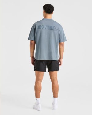 Blur Oversized T-Shirt - Steel Blue: The Ultimate Comfort & Style Statement