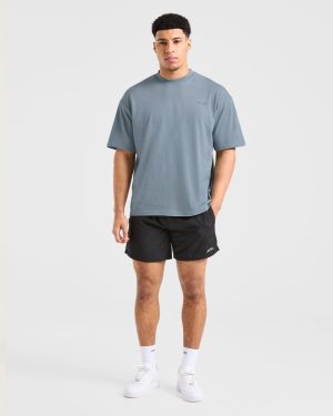 Blur Oversized T-Shirt - Steel Blue: The Ultimate Comfort & Style Statement
