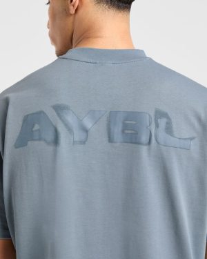 Blur Oversized T-Shirt - Steel Blue: The Ultimate Comfort & Style Statement