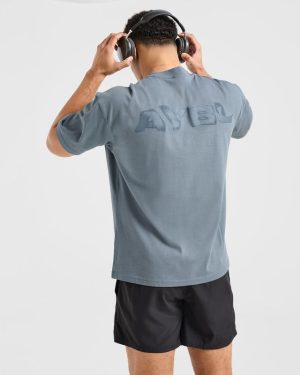 Blur Oversized T-Shirt - Steel Blue: The Ultimate Comfort & Style Statement