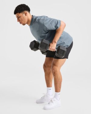 Blur Oversized T-Shirt - Steel Blue: The Ultimate Comfort & Style Statement