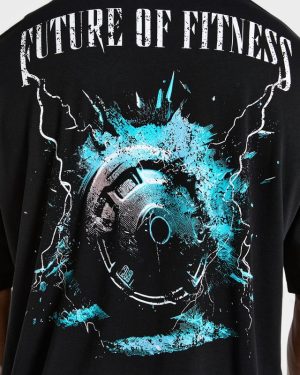 Breaking Weights Oversized T-Shirt - Premium Black Cotton