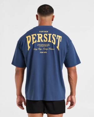 Cam Kissel x Persist Oversized T Shirt - Vintage Navy: The Ultimate Streetwear Essential