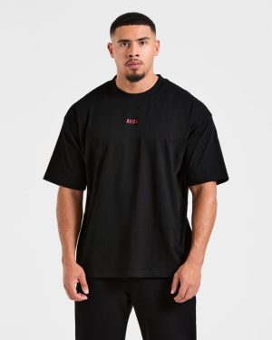 Cam Kissel x Strength Starts Here Oversized T-Shirt - Black/Red