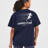 Cardio Club Oversized T Shirt - Navy: The Ultimate Comfort & Style Statement