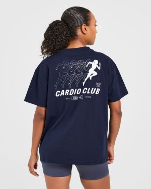 Cardio Club Oversized T Shirt - Navy: The Ultimate Comfort & Style Statement