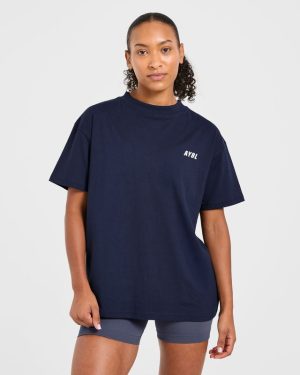 Cardio Club Oversized T Shirt - Navy: The Ultimate Comfort & Style Statement