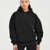Classic Plush Oversized Hoodie - Black