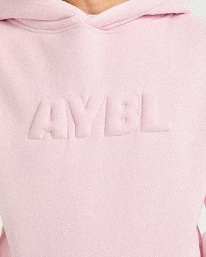 Classic Plush Oversized Hoodie - Pastel Pink