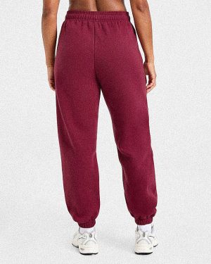 Classic Plush Oversized Joggers - Muted Raspberry: The Ultimate Comfort Staple