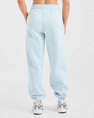 Classic Plush Oversized Joggers - Pastel Blue: The Ultimate Comfort Staple