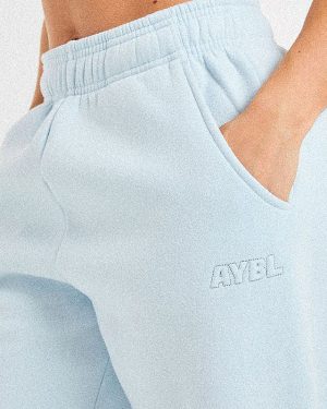 Classic Plush Oversized Joggers - Pastel Blue: The Ultimate Comfort Staple