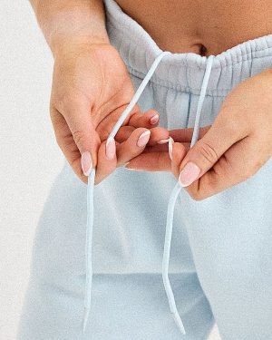 Classic Plush Oversized Joggers - Pastel Blue: The Ultimate Comfort Staple