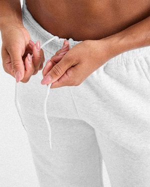 Classic Plush Oversized Straight Leg Joggers - Heather Grey