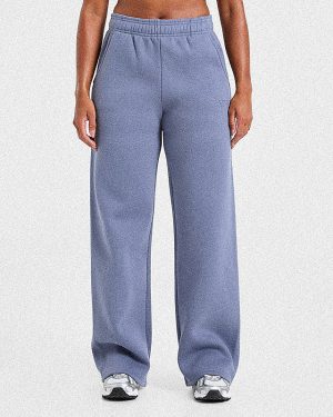Classic Plush Oversized Straight Leg Joggers - Slate