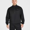 Classic Track 1/4 Zip Pullover - Black/Charcoal
