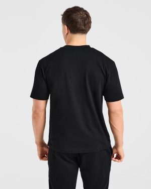 Classic Black T-Shirt - Premium Heavyweight Cotton
