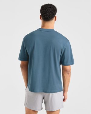 Classic Blue T-Shirt: The Ultimate Heavyweight Cotton Essential