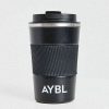 Premium Black Stainless Steel Coffee Cup - Leak-Proof Travel Mug