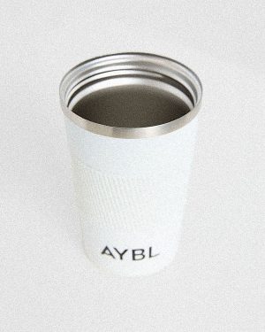 Premium White Stainless Steel Coffee Cup for On-The-Go