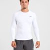 Performance White Compression Long Sleeve T-Shirt for Elite Training